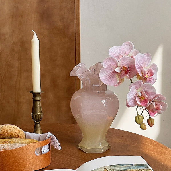 Bouquet Flower Vase, Vintage Glass Flower Vases, Creative Modern Vases for Living Room, Glass Bud Vases, Handmade Flower Vases on Table-Grace Painting Crafts