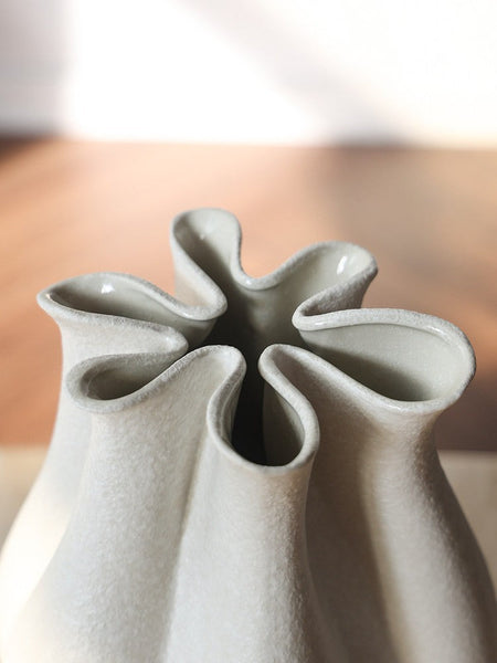 Large Porcelain Vases for Modern Home Decor, Unique Handmade Modern Flower Vase, Centerpiece Ceramic Bouquet Vases, Contemporary Vases on Dining Table-Grace Painting Crafts