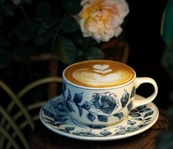 Classic British Tea Cups, Traditional Tea Cup Set, Porcelain Tea Cups, Floral Tea Cup Set, Elegant Tea Cup With Saucer, Ceramic Tea Cup with Saucer, Tea Cup Set, Vintage Tea Cup Set, Modern Ceramic Cups-Grace Painting Crafts