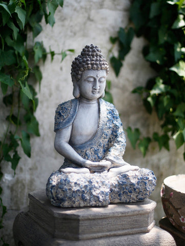Buddha Statue, Sitting Buddha Statue, Large Figure Statue for Garden Ornament, Villa Courtyard Decor, Outdoor Decoration Ideas, Garden Decor Ideas-Grace Painting Crafts