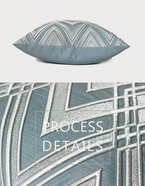 Simple Modern Pillows, Blue Modern Throw Pillows, Decorative Pillows for Couch, Modern Sofa Pillows, Contemporary Throw Pillows-Grace Painting Crafts