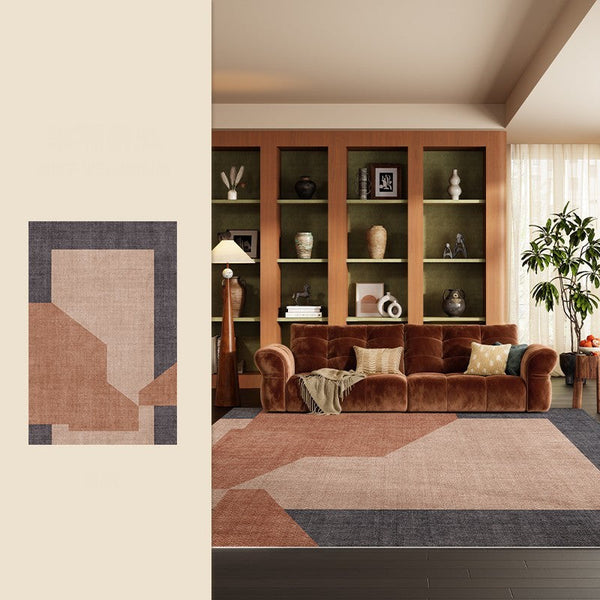 Mid Century Contemporary Modern Rugs, Abstract Modern Rugs for Living Room, Contemporary Geometric Carpets, Oversized Modern Rugs under Dining Room Table-Grace Painting Crafts