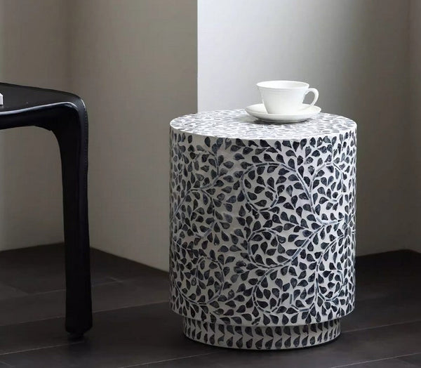 Portable Casual Side Table, Contemporary Round Side Table, Creative Coffee Table, Bedside Small Side Table, Shell Small Sofa Side Table, Contemporary Side Table-Grace Painting Crafts