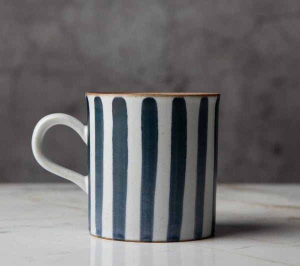 Cappuccino Coffee Mug, Handmade Pottery Coffee Cup, Large Capacity Coffee Cup, Pottery Tea Cup-Grace Painting Crafts