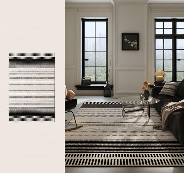 Geometric Contemporary Modern Rugs Next to Bed, Large Abstract Rugs for Living Room, Extra Large Modern Area Rugs-Grace Painting Crafts
