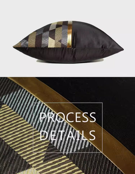 Modern Pillows for Living Room, Black Decorative Modern Pillows for Couch, Modern Sofa Pillows Covers, Modern Sofa Cushion-Grace Painting Crafts