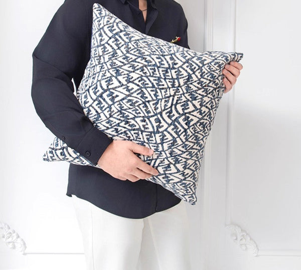 Modern Pillows for Couch, Blue Decorative Throw Pillows for Living Room, Decorative Pillow Covers, Large Modern Sofa Cushion-Grace Painting Crafts