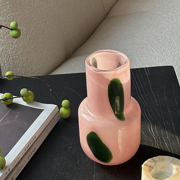 Handmade Glass Bud Vases, Flower Vases on Table, Vintage Small Glass Flower Vases, Water Holding Flower Vases-Grace Painting Crafts