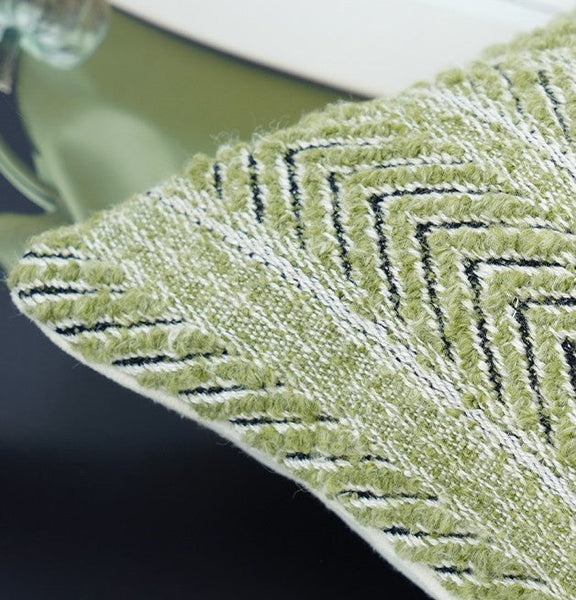 Morocco Green White Modern Sofa Pillows, Large Square Modern Throw Pillows for Couch, Large Decorative Throw Pillows, Simple Throw Pillow for Interior Design-Grace Painting Crafts