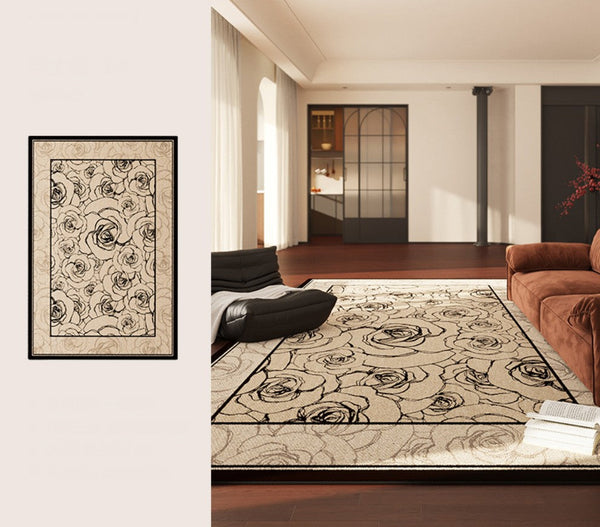 Simple Large Modern Rugs for Living Room, Abstract Modern Rugs for Bedroom, Contemporary Geometric Modern Rugs, Modern Rugs for Dining Room-Grace Painting Crafts
