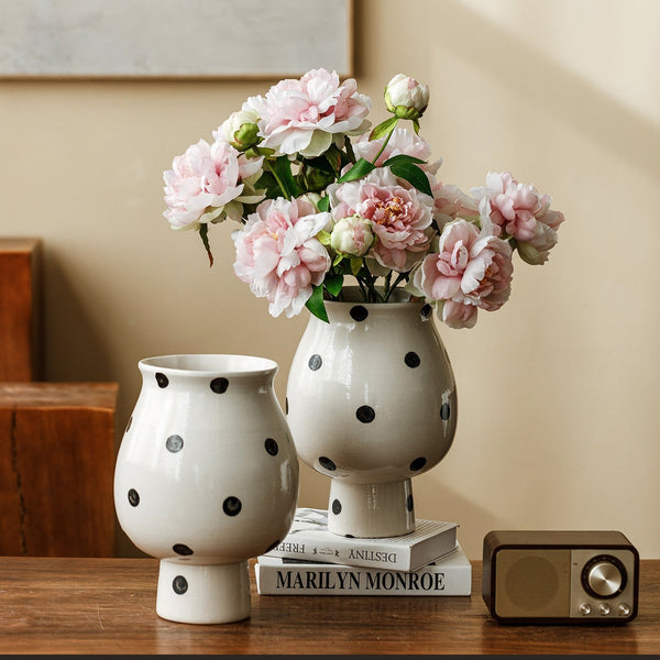 Ceramic Bud Vases, Small Flower Vases on Table, Handmade Water Holding Flower Vase, Modern Porcelain Flower Vases-Grace Painting Crafts