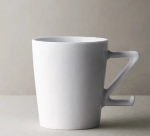 Modern Handmade Pottery Coffee Cup, Creative White Ceramic Coffee Mugs, Large Unique Tea Cup, Large Capacity Coffee Cups-Grace Painting Crafts