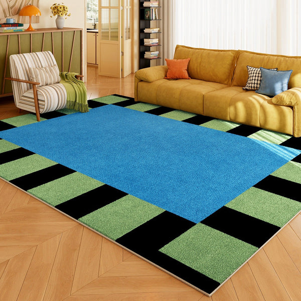 Mid Century Contemporary Rugs, Geometric Modern Rugs, Modern Living Room Rug Ideas, Colorful Area Rugs for Dining Room-Grace Painting Crafts