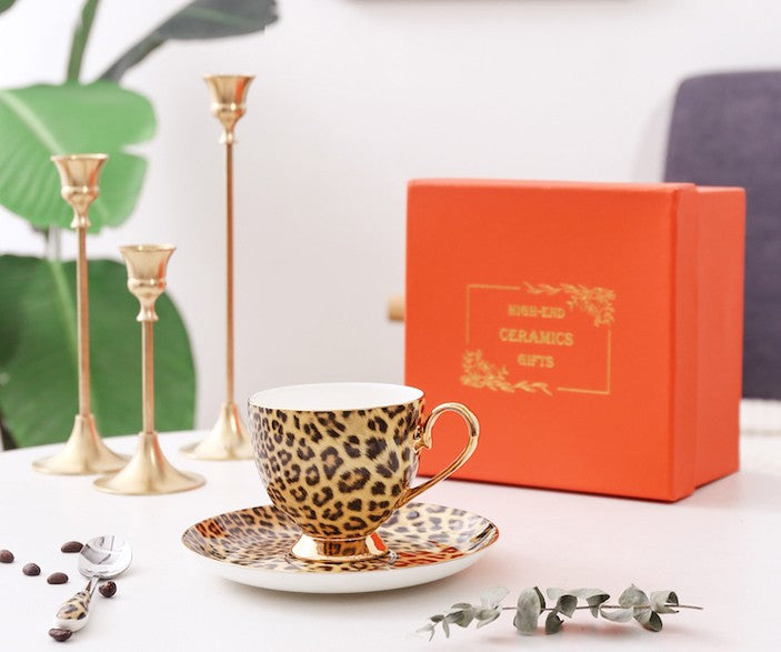 Unique Ceramic Coffee Cups and Saucers, Creative Ceramic Coffee Cups, Beautiful British Tea Cups, Creative Bone China Porcelain Tea Cup Set-Grace Painting Crafts