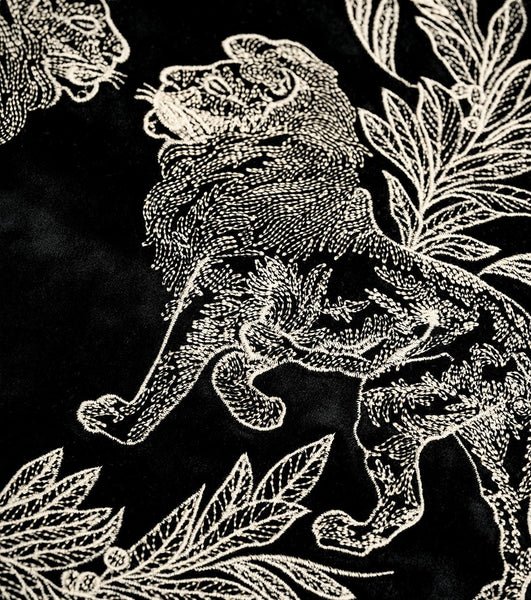 Modern Pillows for Couch, Embroidery Lion Decorative Pillow Covers, Decorative Throw Pillows for Living Room, Large Modern Sofa Pillows-Grace Painting Crafts