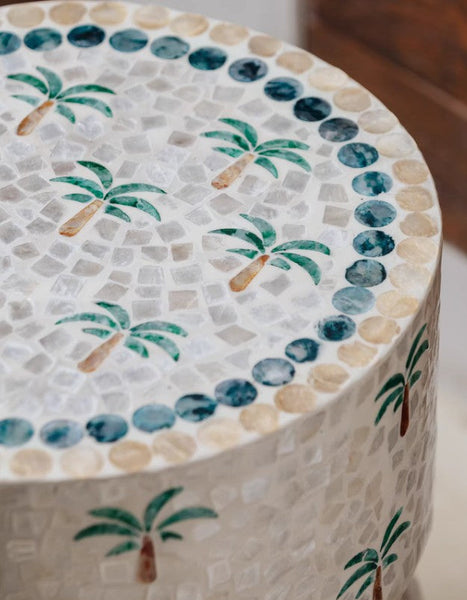 Modern Side Table, Contemporary Side Table, Portable Casual Side Table, Shell Small Sofa Side Table, Contemporary Bedside Table, Bedside Small Side Table, Creative Coffee Table, Elegant Small End Table-Grace Painting Crafts