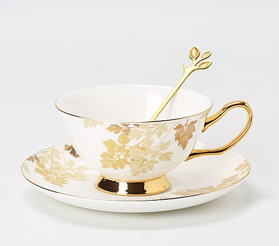 Beautiful British Tea Cups, Traditional English Tea Cups and Saucers, Bone China Porcelain Tea Cup Set, Elegant Ceramic Coffee Cups-Grace Painting Crafts