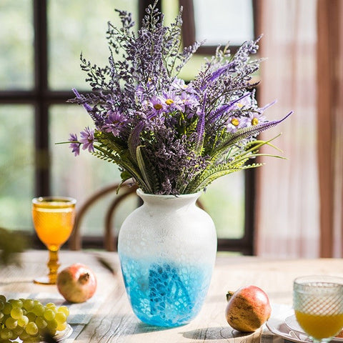 Myosotis Lovegrass, Daisy, Salvia, Beautiful Spring Flower Arrangement for Living Room, Ctreative Modern Artificial Floral for Home Decoration-Grace Painting Crafts