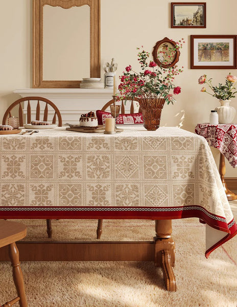 Large Table Cover for Dining Room Table, Holiday Rectangular Tablecloth for Dining Table, Modern Rectangle Tablecloth for Oval Table-Grace Painting Crafts