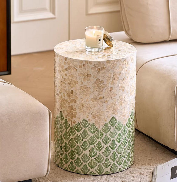 Creative Coffee Table, Contemporary Side Table, Small End Table, Portable Casual Side Table, Shell Small Sofa Side Table, Modern Side Table, Contemporary Bedside Table, Bedside Small Side Table-Grace Painting Crafts