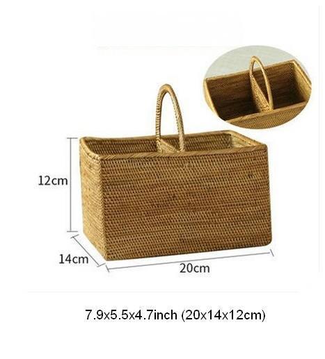 Indonesia Woven Storage Basket, Natural Fiber Baskets, Small Storage Basket for Kitchen, Rattan Storage Basket for Dining Room-Grace Painting Crafts