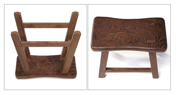 Wenge Wood Stool, Children's Wooden Stool, Shoe-changing Stool, Solid Wood low Stool, Sofa Stool, Dining Table Stool-Grace Painting Crafts