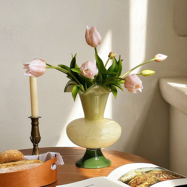 Vintage Glass Flower Vases, Water Holding Flower Vases, Bouquet Flower Vase, Glass Bud Vases, Modern Glass Vases for Flowers-Grace Painting Crafts