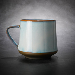 Large Pottery Coffee Cup, Ceramic Coffee Mug, Latte Coffee Cup, Large Tea Cup, Handmade Coffee Cup-Grace Painting Crafts
