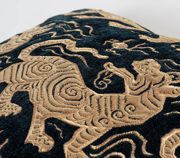 Embroidery Tiger Pattern Pillows for Couch, Contemporary Modern Sofa Pillows, Decorative Throw Pillows for Bedroom, Large Modern Sofa Pillow for Living Room-Grace Painting Crafts