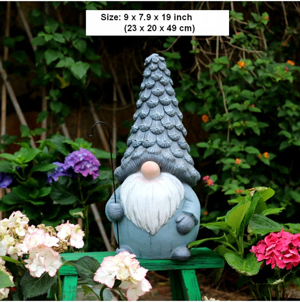 Garden Figure Sculpture Statues, Gnome Statue for Garden Ornaments, Garden Decoration Ideas, Villa Courtyard Decor, Outdoor Garden Decoration-Grace Painting Crafts