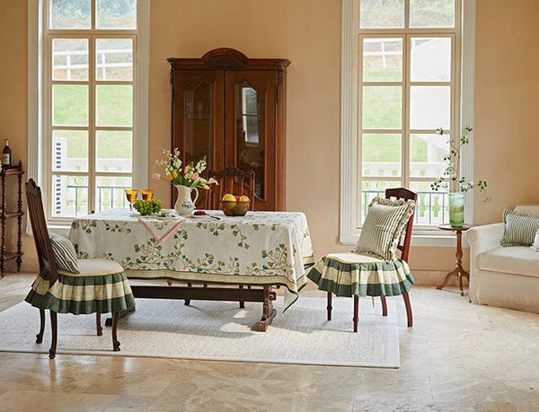 Extra Large Modern Rectangular Tablecloth for Dining Room Table, Ginkgo Leaves Table Covers, Square Tablecloth for Kitchen, Large Tablecloth for Round Table-Grace Painting Crafts