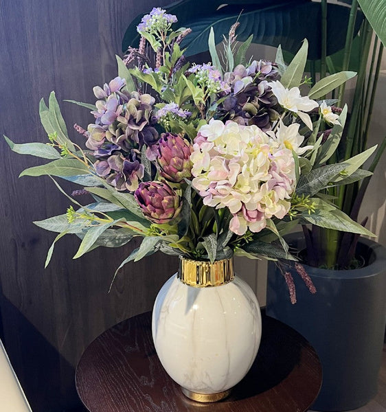 Large Bunch of Flowers Arrangement, Faux Silk Floral Table Centerpiece, Creative Flower Arrangement Ideas for Interior Design, Modern Artificial Floral Arrangement-Grace Painting Crafts