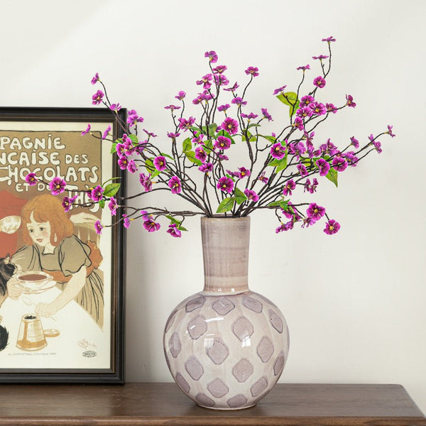 Unique Porcelain Flower Vases, Flower Vases on Table, Contemporary Vases for Modern Home Decor, Ceramic Bouquet Vases, Dining Table Centerpiece-Grace Painting Crafts