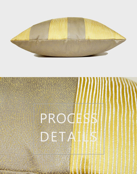 Decorative Throw Pillow for Couch, Yellow Modern Sofa Pillows, Simple Modern Throw Pillows for Couch, Yellow Square Pillows-Grace Painting Crafts