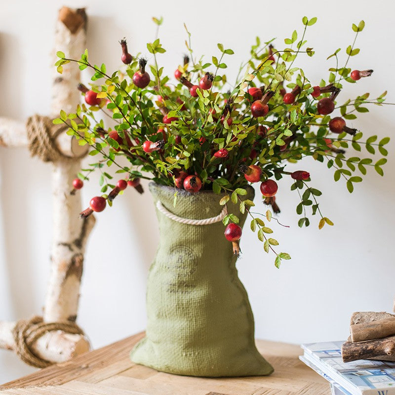 Pomegranate Branch, Beautiful Flower Arrangement Ideas for Home Decoration, Table Centerpiece, Artificial Fruit Plants, Spring Artificial Floral for Dining Room-Grace Painting Crafts