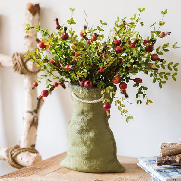 Pomegranate Branch, Beautiful Flower Arrangement Ideas for Home Decoration, Table Centerpiece, Artificial Fruit Plants, Spring Artificial Floral for Dining Room-Grace Painting Crafts