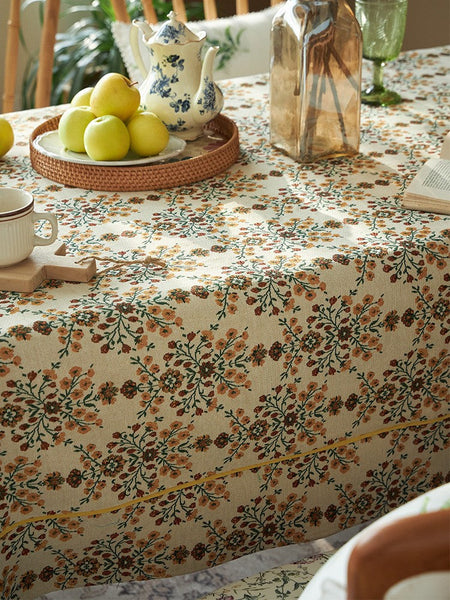 Spring Flower Pattern Tablecloth for Home Decoration, Extra Large Rectangle Tablecloth for Dining Room Table, Large Square Tablecloth for Round Table-Grace Painting Crafts