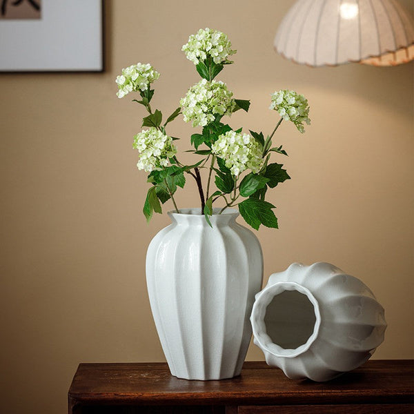 Large Flower Vases on Table, Centerpiece Ceramic Bud Vases, Porcelain Flower Vases, Handmade Water Holding Flower Vase-Grace Painting Crafts