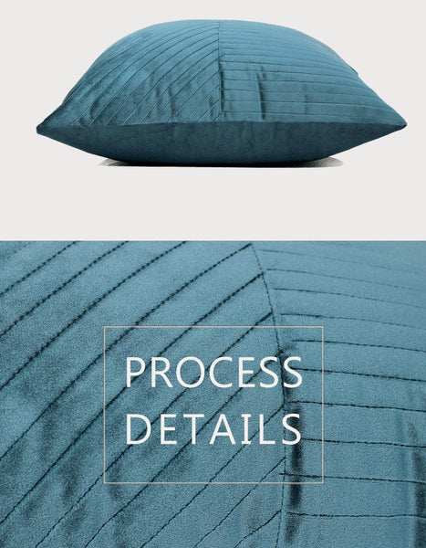 Large Decorative Throw Pillow for Couch, Blue Modern Sofa Pillows, Simple Modern Throw Pillows for Couch, Large Square Pillows-Grace Painting Crafts