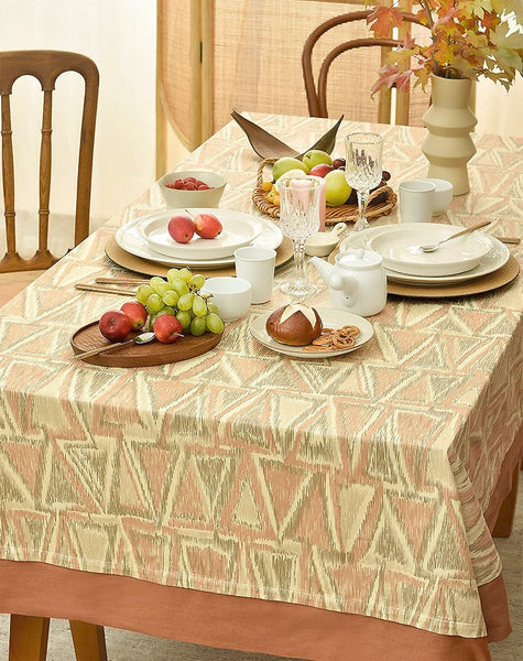 Extra Large Rectangle Tablecloth for Dining Room Table, Geometric Modern Table Covers for Kitchen, Country Farmhouse Tablecloths for Oval Table-Grace Painting Crafts