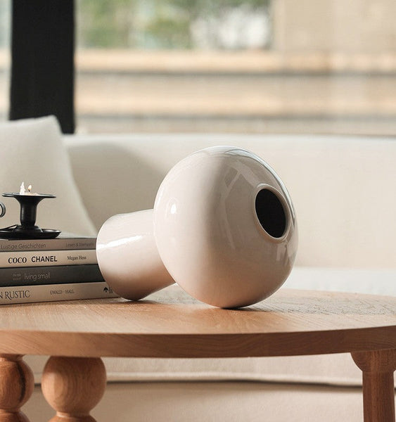 Contemporary Vases on Dining Table, Centerpiece Ceramic Bouquet Vases, Porcelain Vases for Modern Home Decor, Handmade Modern Flower Vase-Grace Painting Crafts