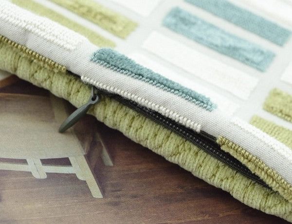 Modern Throw Pillows, Green Modern Sofa Pillows, Large Square Pillows, Decorative Pillows for Couch, Decorative Throw Pillows for Living Room Couch-Grace Painting Crafts