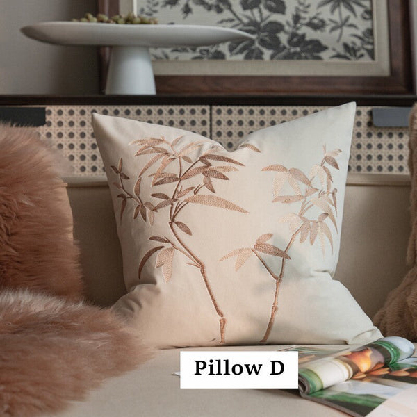 Modern Decorative Pillows for Bedroom, Decorative Pillow Arrangement Ideas for Couch, Embroidered Butterfly Pillow Covers, Large Decorative Throw Pillows for Living Room-Grace Painting Crafts