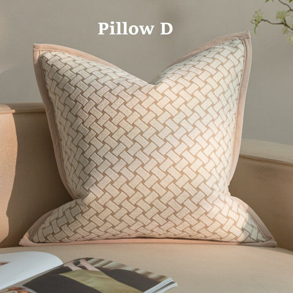 Modern Decorative Pillow Cover, Decorative Throw Pillows for Living Room, Decorative Pillow Arrangement Ideas for Couch, Modern Sofa Pillows-Grace Painting Crafts
