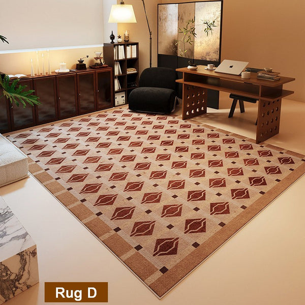 Modern Living Room Rug Ideas, Geometric Modern Rugs for Dining Room, Mid Century Colorful Rugs, Contemporary Abstract Rugs under Coffee Table-Grace Painting Crafts