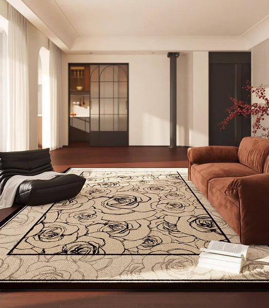 Simple Large Modern Rugs for Living Room, Abstract Modern Rugs for Bedroom, Contemporary Geometric Modern Rugs, Modern Rugs for Dining Room-Grace Painting Crafts
