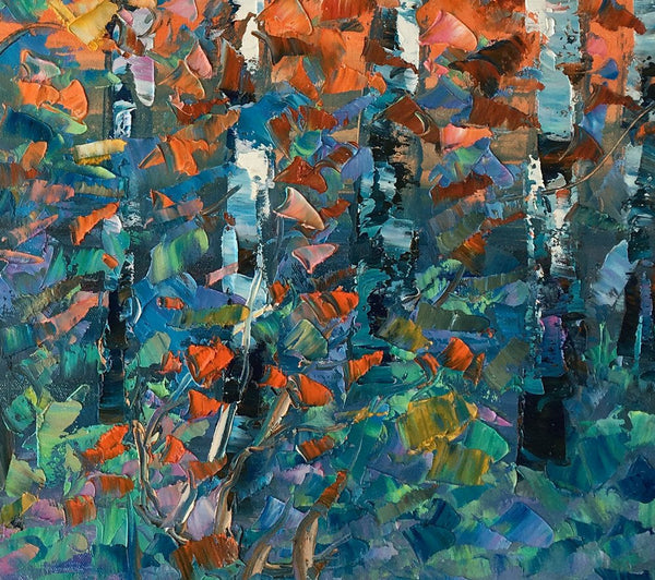 Birch Tree Painting, Large Oil Painting, Custom Canvas Artwork, Canvas Painting for Bedroom-Grace Painting Crafts