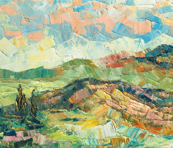 Landscape Painting, Autumn Mountain Painting, Original Wall Art, Custom Canvas Art, Original Artwork, Canvas Painting, Oil Painting-Grace Painting Crafts