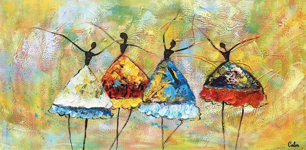 Canvas Painting for Living Room, Abstract Acrylic Painting, Ballet Dancer Painting, Acrylic Painting for Sale, Modern Wall Art Painting, Custom Art-Grace Painting Crafts