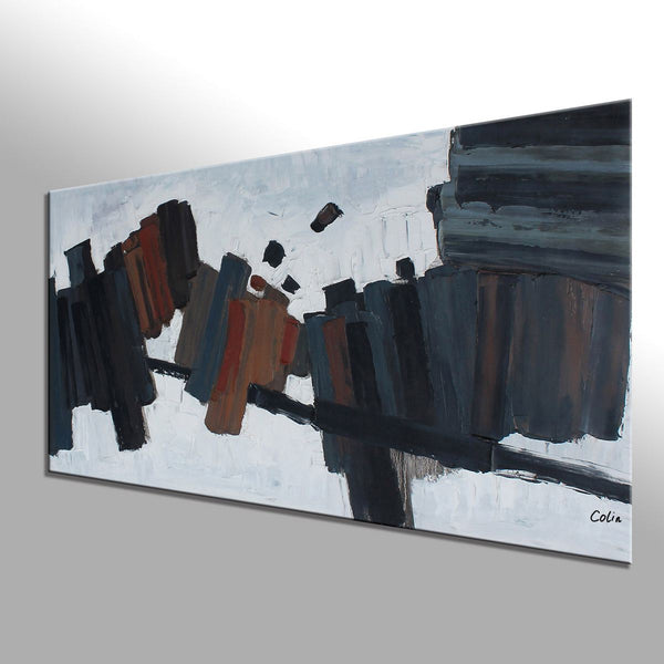 Black and White Art, Contemporary Art, Modern Painting, Original Painting, Custom Extra Large Painting-Grace Painting Crafts